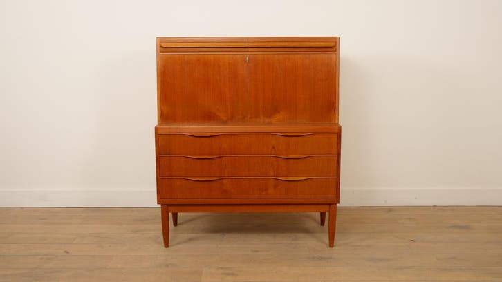 Vintage secretaire | Erling Torvits | Teak | 104 cm, Huis en Inrichting, Kasten | Secretaires, Ophalen of Verzenden
