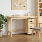 vidaXL Bureau en rollende kast set MOSS 2 pcs Bruin, Verzenden, Nieuw