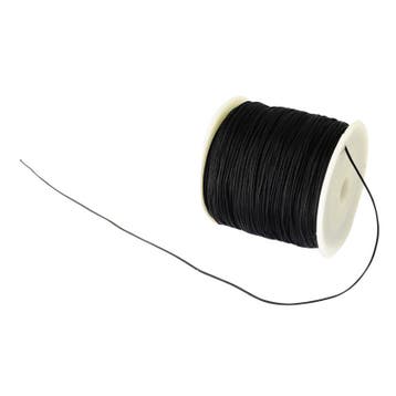 Rol Macramé satijndraad zwart – 100 meter, 0,8 mm, Ophalen of Verzenden, Nieuw, Kraal