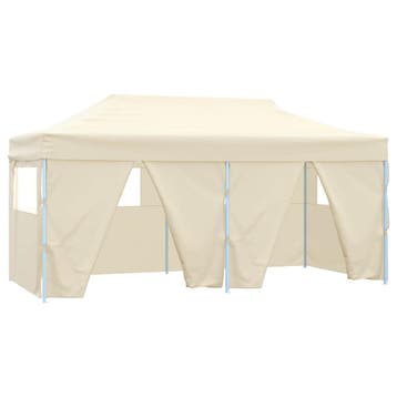 vidaXL Partytent 291 x 580 x 315 cm Crèmekleurig Oxford Stof, Verzenden, Nieuw, Partytent
