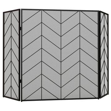 TRUUSK Opvouwbaar Haardveiligheidshek - 3 Panelen - Staal -, Verzenden, Nieuw