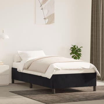 vidaXL Bedframe zonder matras 100x200 cm fluweel zwart, Huis en Inrichting, 100 cm, Eenpersoons, Verzenden, Zwart