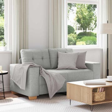 vidaXL Loveseat Wolkengrijs 160 cm Stof, Verzenden, Nieuw, Stof, 150 tot 200 cm