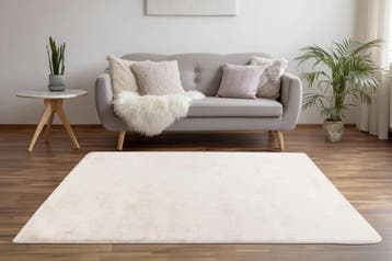 Fluffy Vloerkleed | Dolce | Uni | Crème | 120x170 cm, Verzenden, Nieuw