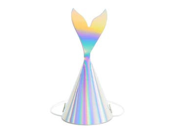 Feesthoedjes Zeemeermin regenboogkleurig, Ophalen of Verzenden, Nieuw