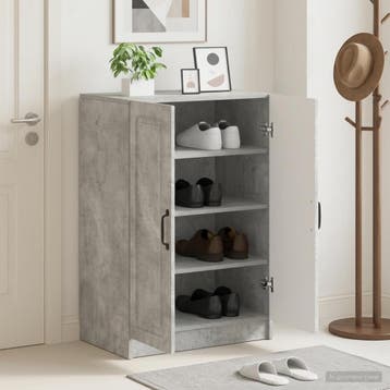 vidaXL Schoenenkast UTRECHT 59,5 x 39,5 x 87 cm Bewerkt hout, Verzenden, Nieuw