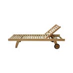 Fania ligbed 200x65xH35 cm teak verstelbaar, Tuin en Terras, Ligbedden, Ophalen of Verzenden, Nieuw