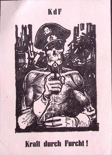 Kracht door angst (Kraft durch Furcht) (lijst optie), Verzamelen, Militaria | Tweede Wereldoorlog, Verzenden