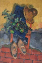 Jaap Weijand (1886-1960) - Kleding en een tak met appels op, Antiek en Kunst
