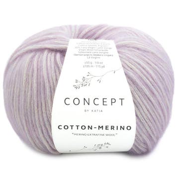 Katia Concept Cotton-Merino - 144 lavendel - Katoen/Merino, Ophalen of Verzenden, Nieuw