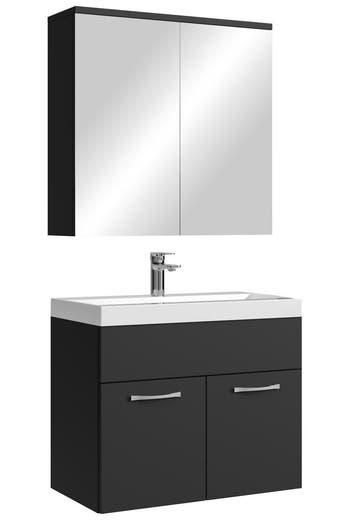 Badkamermeubel Set Montreal 01 60 cm Zwart Mat Badmeubel, Huis en Inrichting, Badkamer | Badkamermeubels, Verzenden, Nieuw, Wastafelkast