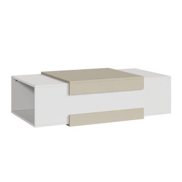 Salontafel Eljak 110x57x31 cm wit en havermout [en.casa], Verzenden, Nieuw