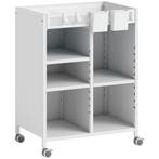 Boekenkast Op Wielen, 4-laags, Verstelbare Planken &amp; Han, Verzenden, Nieuw