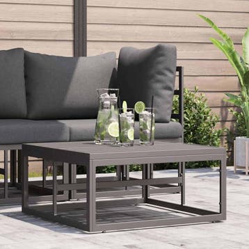vidaXL Buitenmeubilair Metaal Zwart 70 x 70 x 32 cm, Verzenden, Nieuw, Overige materialen