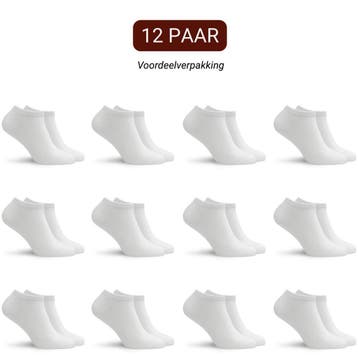 Sukats® Dames en Heren Sneakersokken | Naadloos | 6 of 12x, Sokken en Kniesokken, Verzenden, Wit, Sukats