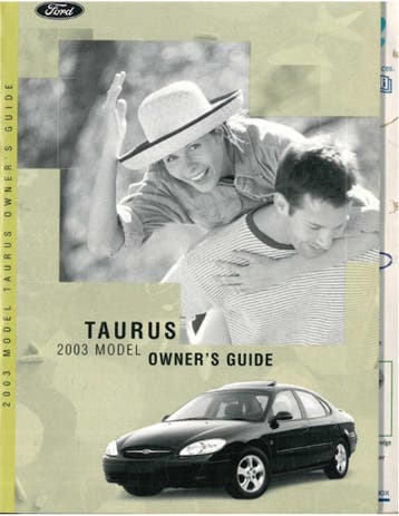 2003 FORD TAURUS INSTRUCTIEBOEKJE ENGELS (USA), Auto diversen, Handleidingen en Instructieboekjes