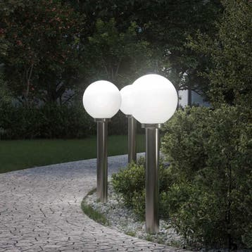 vidaXL Bolderverlichting 3 stuks 80 cm RVS IP44, Verzenden, Nieuw