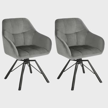 Set van 2 Comfortabele Draaistoelen met Armleuningen en Rugl, Verzenden, Nieuw
