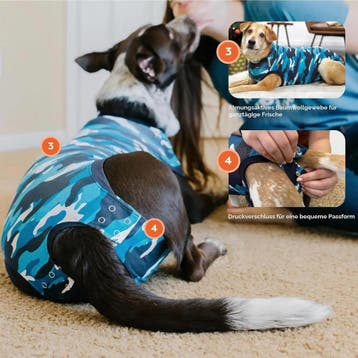 Suitical Recovery Suit Hond, S, Blauw Camouflage (Honden), Verzenden, Nieuw