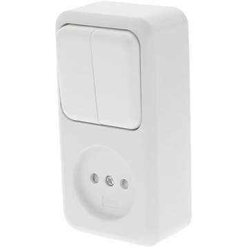 Q-LINK - Wandcontactdoos - Opbouw - 1-voudig Stopcontact -, Ophalen of Verzenden, Nieuw