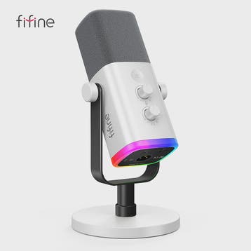 FIFINE AM8W Dynamische XLR/USB Microfoon met RGB, Mute & Kop, Verzenden, Nieuw