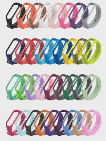 Siliconen Polsband voor Xiaomi Mi Band 7, 6, 5, 4, 3 - Verva, Verzenden, Nieuw