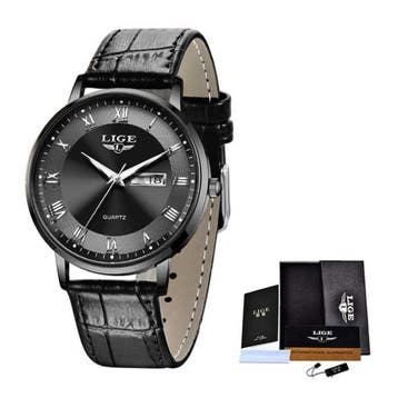 Ultradun Luxe Horloge voor Dames - Kalender Kwarts Roestvrij, Verzenden, Nieuw, Lige