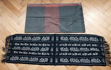 Hippe stof uit Bali, ikat-sjaal uit Savu, Indonesië - Katoen