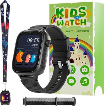 Smartwatch Kinderen 4-12j - GPS & SOS - Laatste Stuk!, Ophalen of Verzenden, Zo goed als nieuw, Zwart, Jongen of Meisje