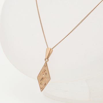 Ketting met hanger - 14 karaat Roségoud, Sieraden, Tassen en Uiterlijk, Antieke sieraden