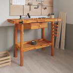 vidaXL Werkbank met lade en bankschroeven 124x52x83 cm, Verzenden, Nieuw