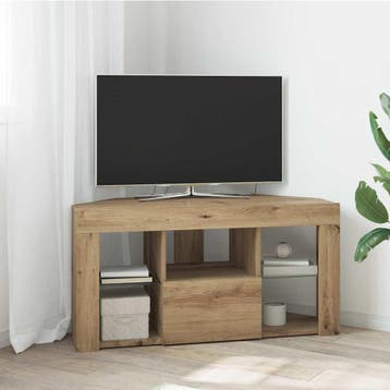 vidaXL Hoek LED TV Kast 100 x 40 x 50 cm Artisan Eiken, Minder dan 50 cm, Verzenden, Nieuw, Minder dan 100 cm
