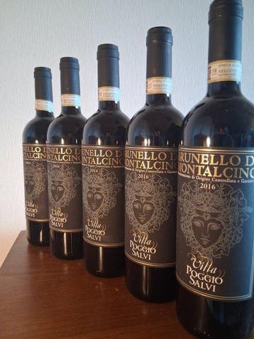 2016 Villa Poggio Salvi - Brunello di Montalcino - 5 Flessen, Nieuw