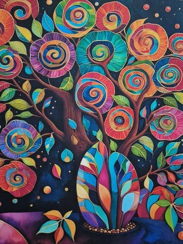 Léa Roche (1964) - Ramo de otoño