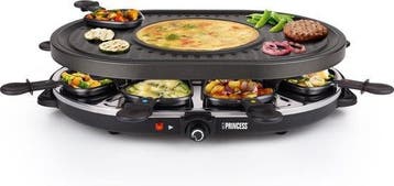 Raclette & Crepemaker 8 pers. | Tweedekansje | OP=OP, Ophalen of Verzenden, Zo goed als nieuw, 8 personen of meer