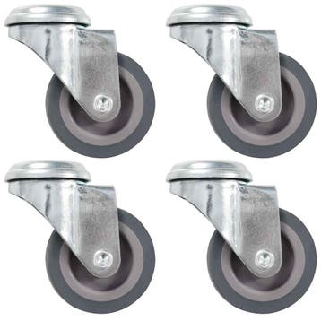 vidaXL Zwenkwielen met boutgaten 4 st 50 mm, Verzenden