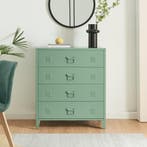 Ladekast Hämeenlinna commode met lades 92x80x40 cm groen mat, Verzenden, Nieuw