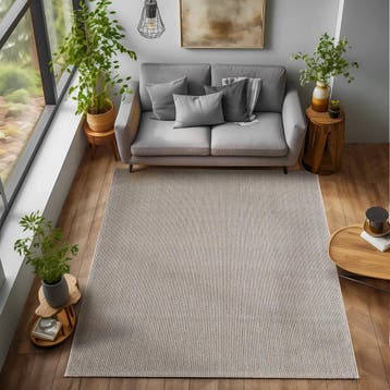 Laagpolig Vloerkleed | Loom | Uni | Bruin | 120x170 cm, Verzenden, Nieuw