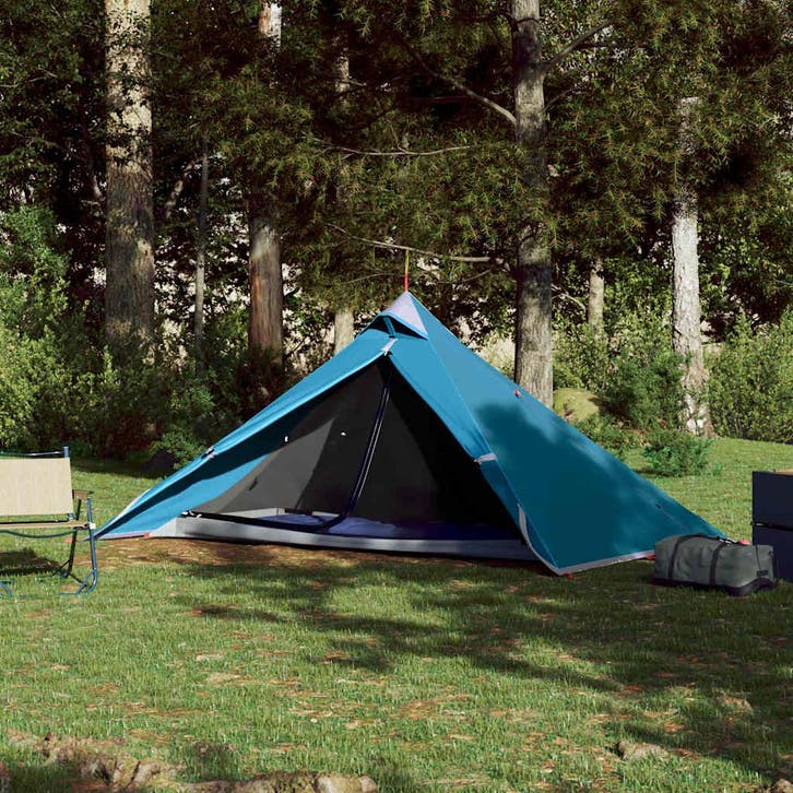 vidaXL Hangende tipi tent 1-persoons waterdicht blauw, Caravans en Kamperen, Tenten, Nieuw, tot en met 2, Verzenden