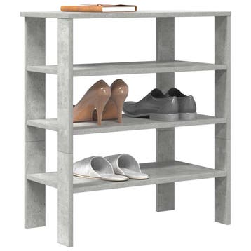 vidaXL Schoenenrek 61x32x70 cm bewerkt hout betongrijs, Huis en Inrichting, Kasten | Schoenenrekken, Verzenden, Nieuw