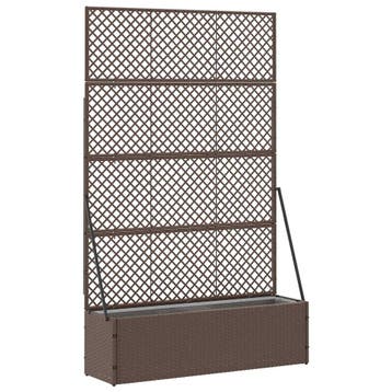 vidaXL Tuin Trellis Planter Bruin 105 x 30 x 170 cm Metaal, Verzenden, Minder dan 60 cm, Nieuw, Metaal