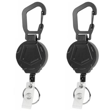 Fako Bijoux - 2x Robuuste Uittrekbare Sleutelhanger Met, Verzamelen, Verzenden, Nieuw