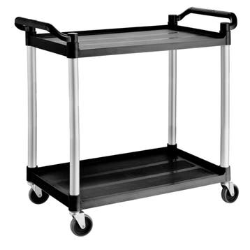 GGM Gastro | Serveerwagen kunststof - 1020x490mm - met 2 |, Verzenden