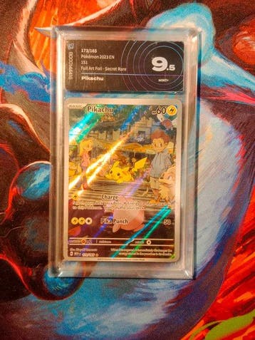 Pokémon - 1 Graded card - Pikachu 173/165 Secret rare - AI, Nieuw