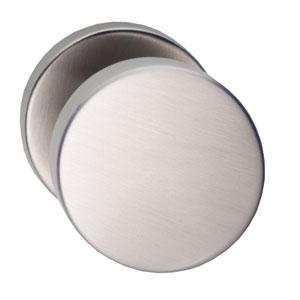 Intersteel knop rond vast op rozet staal + 7mm nok rvs, Verzenden, Nieuw