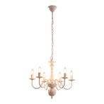 Kroonluchter Berkeley 6-lichts klassiek vintage wit lux.pro, Huis en Inrichting, Lampen | Kroonluchters, Verzenden, Nieuw