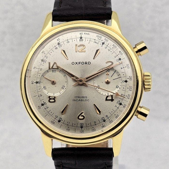 Chronographe Suisse - Oxford - Cal. Valjoux 7733 -, Sieraden, Tassen en Uiterlijk, Horloges | Heren