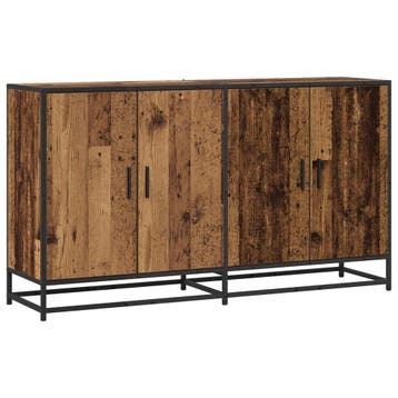 vidaXL Dressoir Oud hout 134 x 35 x 76 cm Bewerkt hout, Verzenden, Nieuw, Overige houtsoorten, Minder dan 50 cm