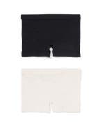 HEMA Kinderboxers naadloos rib - 2 stuks zwart/wit, Verzenden, Nieuw