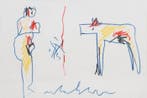 Anton Heyboer (1924-2005) - Man en Hond